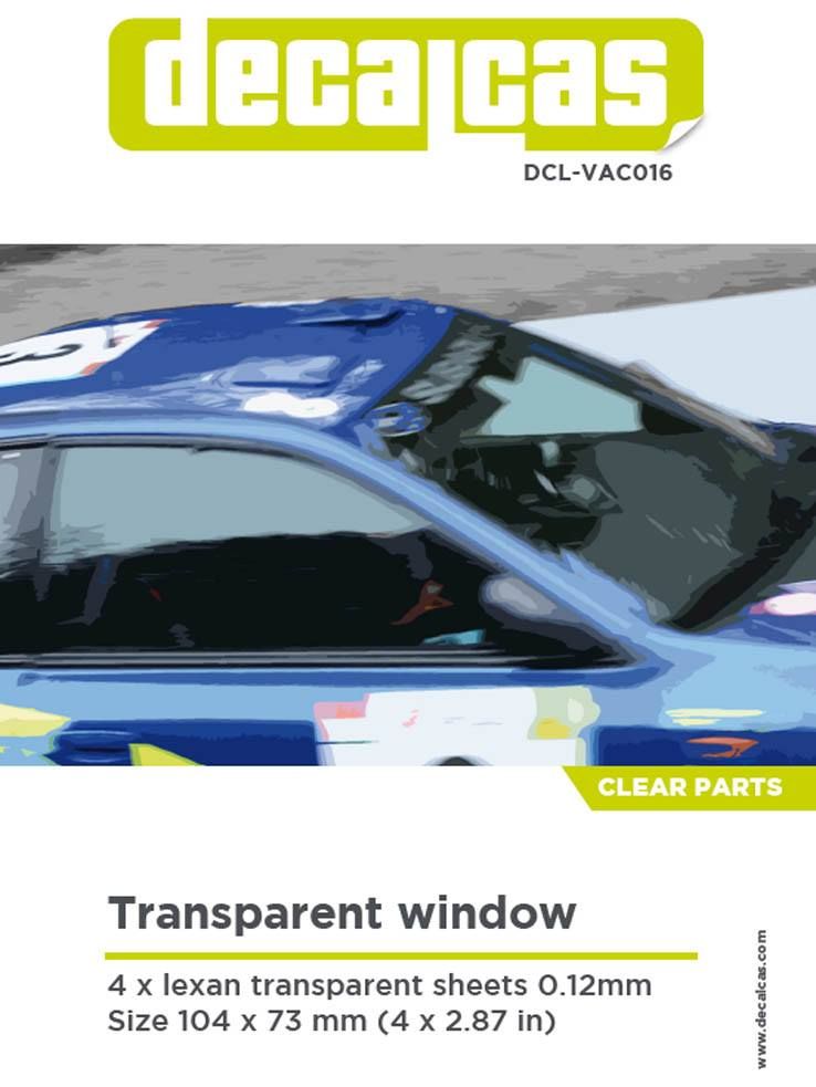 4 FEUILLES LEXAN POUR FENETRE- DECALCAS - DCL-VAC016