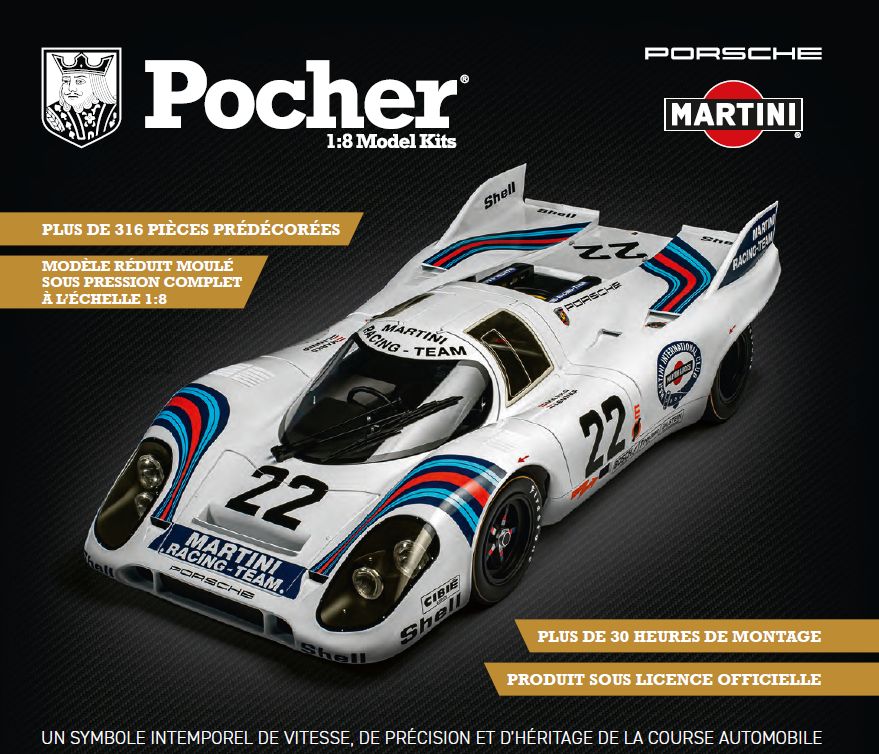 1/8 Maquette en kit PORSCHE 917K MARTINI- POCHER - POC-HK122
