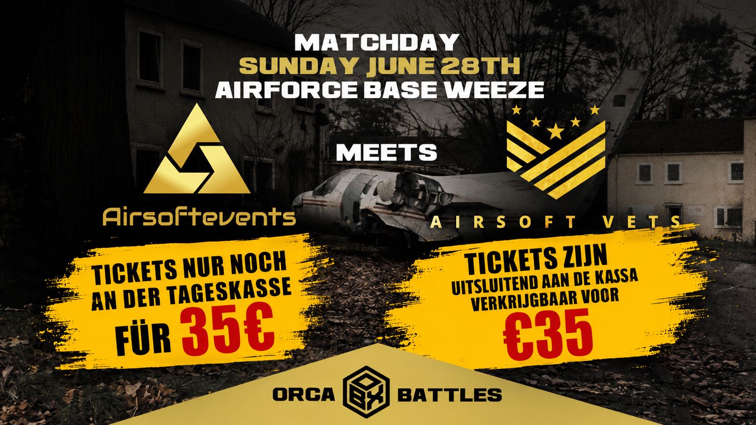 Nur noch Tageskasse: Airsoftevents meets Airsoft Vets - "Die Siedlung" | 28.06.2026 in Weeze
