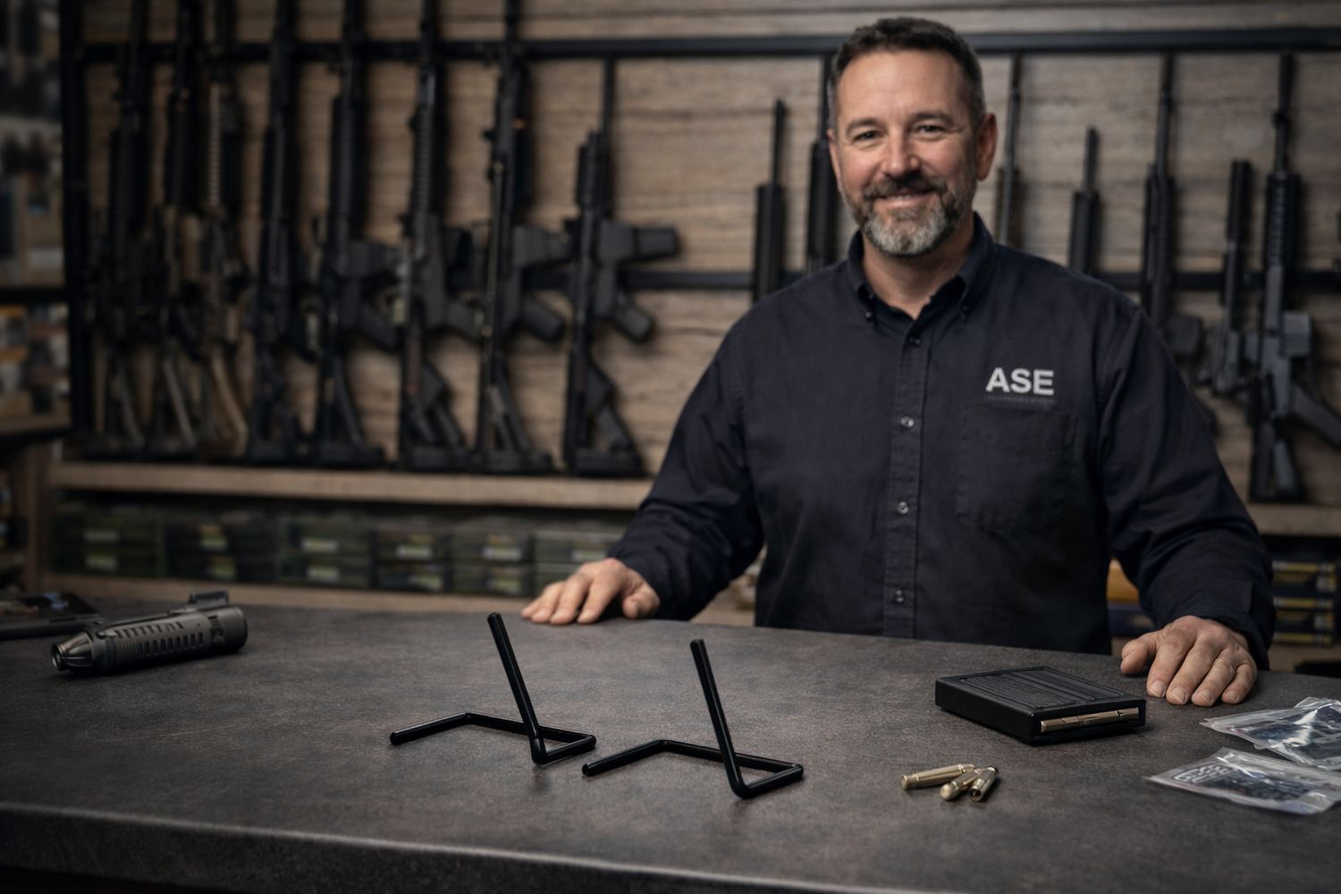 Universalständer für Pistolen & Revolver (Metal mit Vollgummiüberzug) Universalständer für Pistolen & Revolver (Metal mit Vollgummiüberzug)