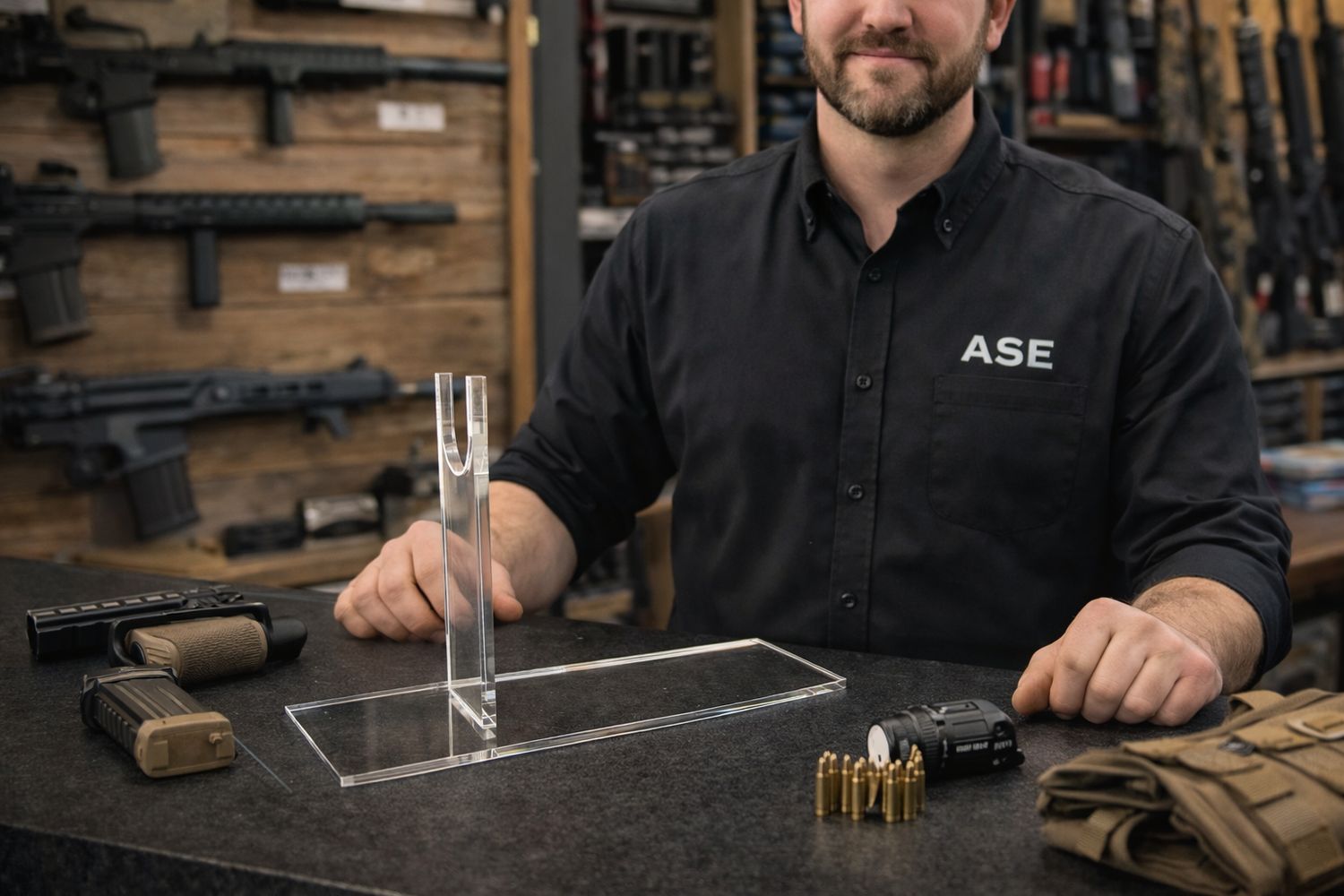 Präsentationsständer für Pistolen & Revolver (Acryl)