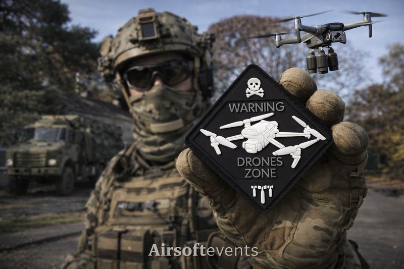 Drones Zone (Black/White) - Patch
