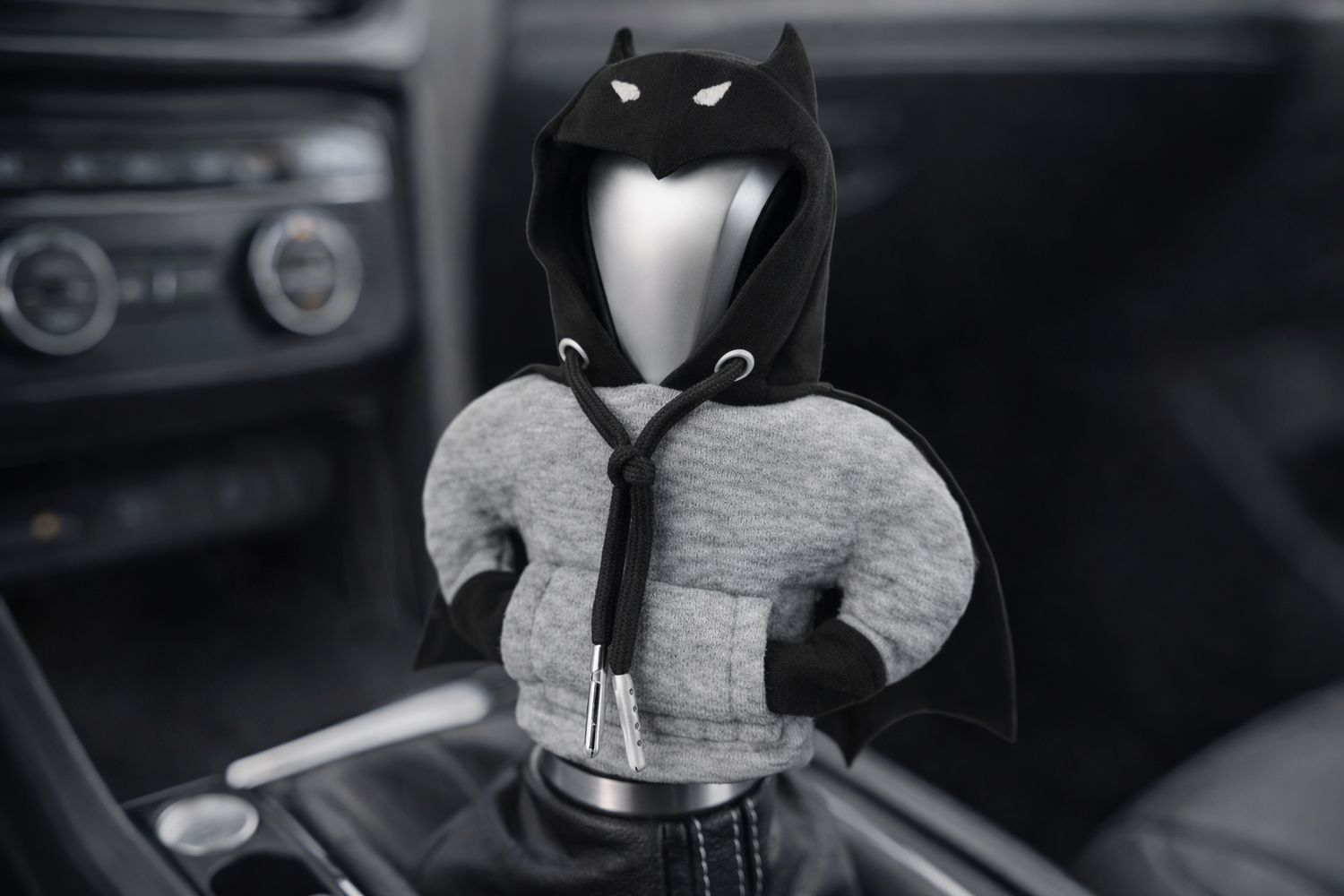 Hoodie für deinen Schaltknauf - Grau mit Maske