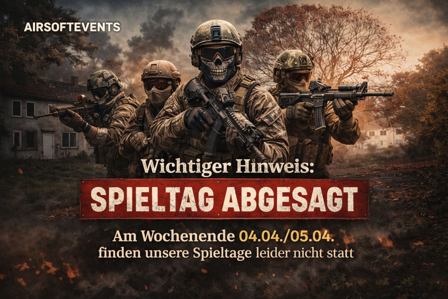 04.04./05.04.2026 - 04.04./05.04.2026 - "Next Level" und "Die Siedlung" finden nicht statt!