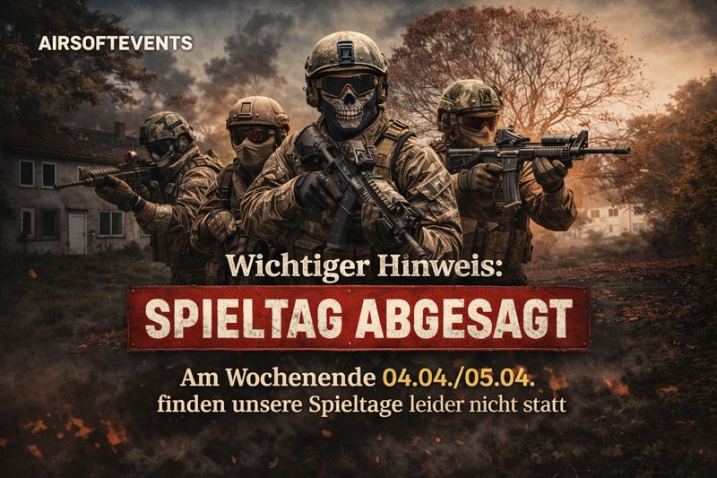 04.04./05.04.2026 - "Next Level" und "Die Siedlung" finden nicht statt!