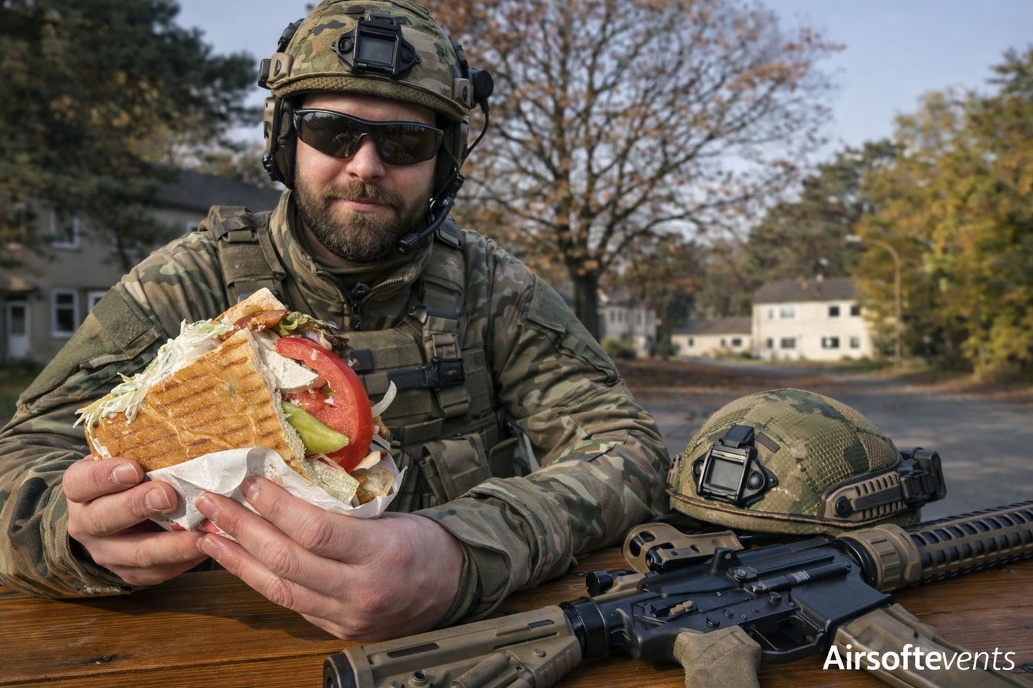 Hähnchentasche mit Salat und Sauce Hähnchentasche mit Salat und Sauce