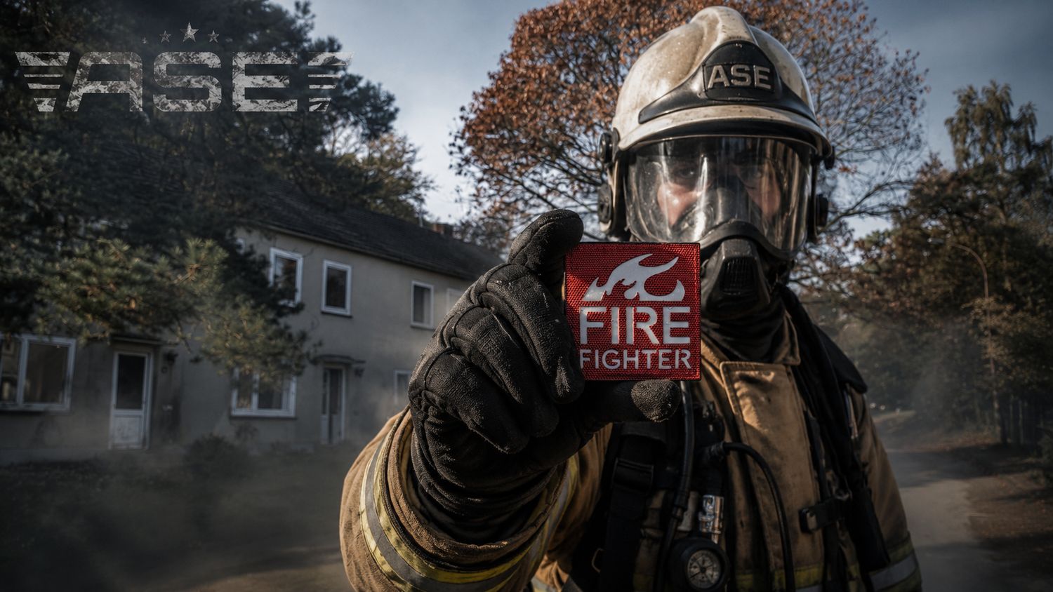 Fire Fighter - Feuerwehr-Patch (Lasercut/rot) Fire Fighter - Feuerwehr-Patch (Lasercut/rot)