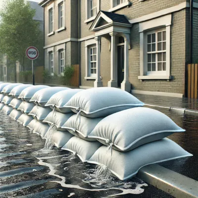 Watergeactiveerde zakken tegen wateroverlast