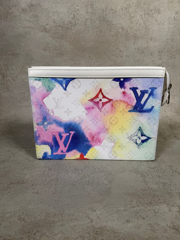 Louis Vuitton Pochette Voyage MM "Watercolor" Monogram - Virgil Abloh Summer 2021 - Proche du Neuf