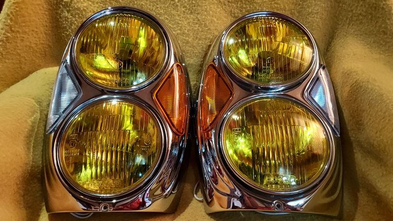 Faros americanos Bosch amarillos Mercedes-Benz W108 y W111