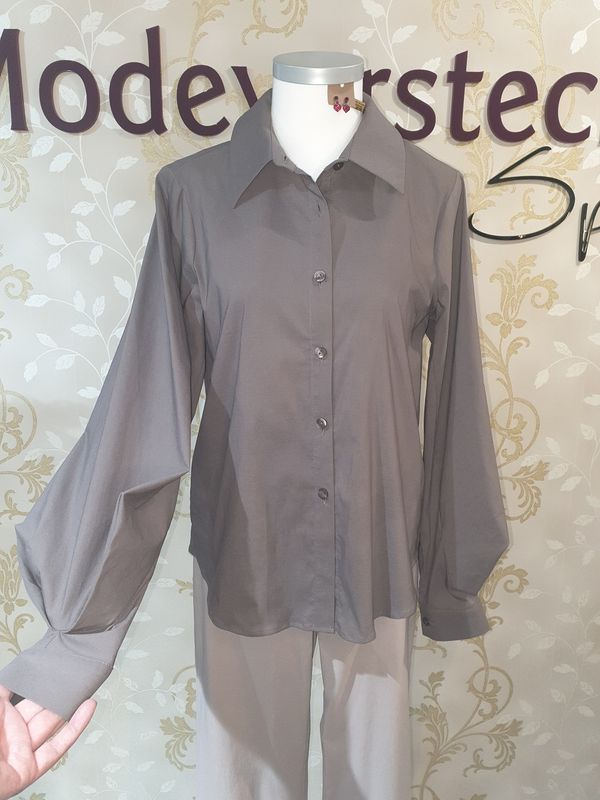 Bluse Taupe