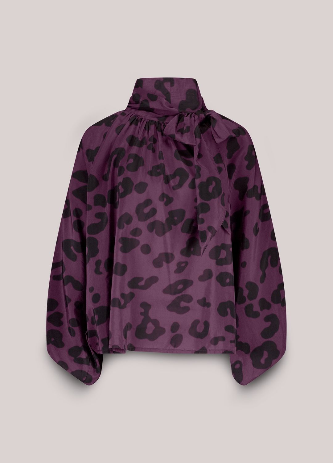 Bluse mit Schluppe, Bordeaux Bluse mit Schluppe, Bordeaux