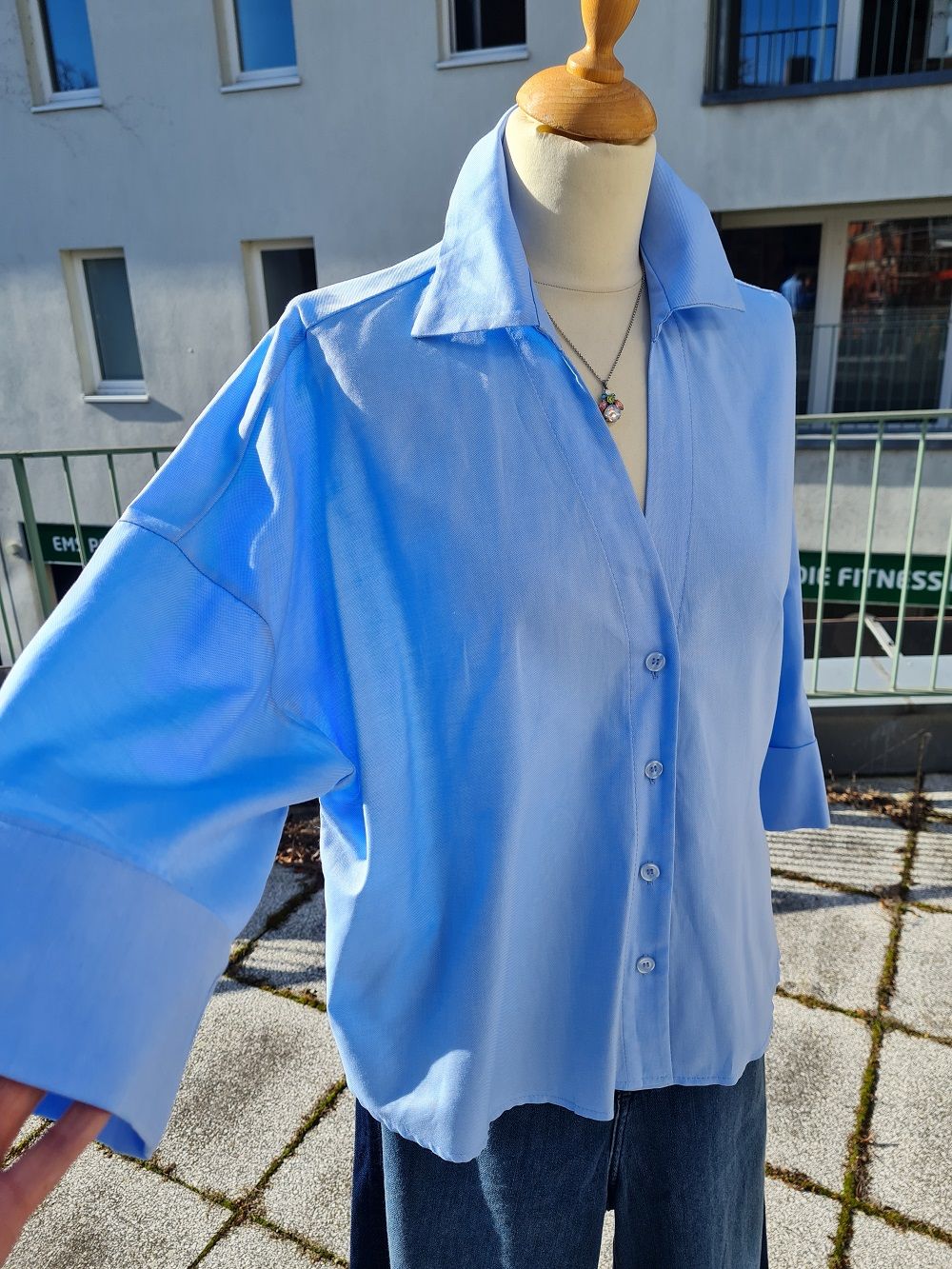 Baumwoll-Bluse Karma hellblau Baumwoll-Bluse Karma hellblau