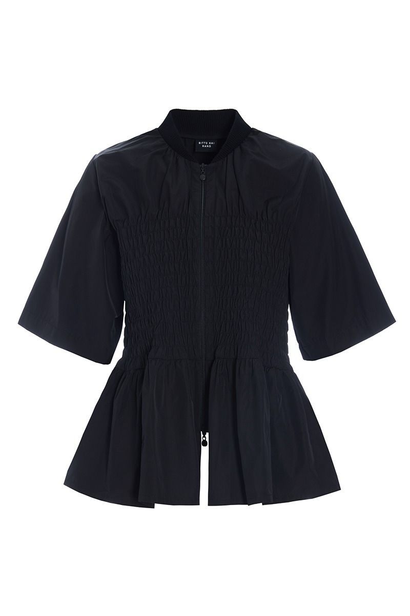 Gesmokte Weste Schwarz