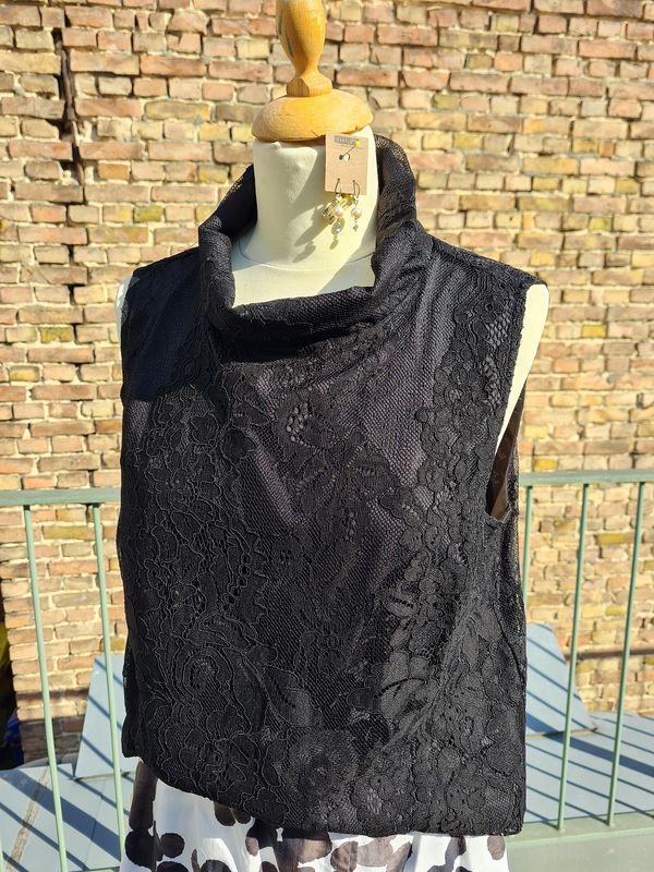 Spitzentop, schwarz Spitzentop, schwarz