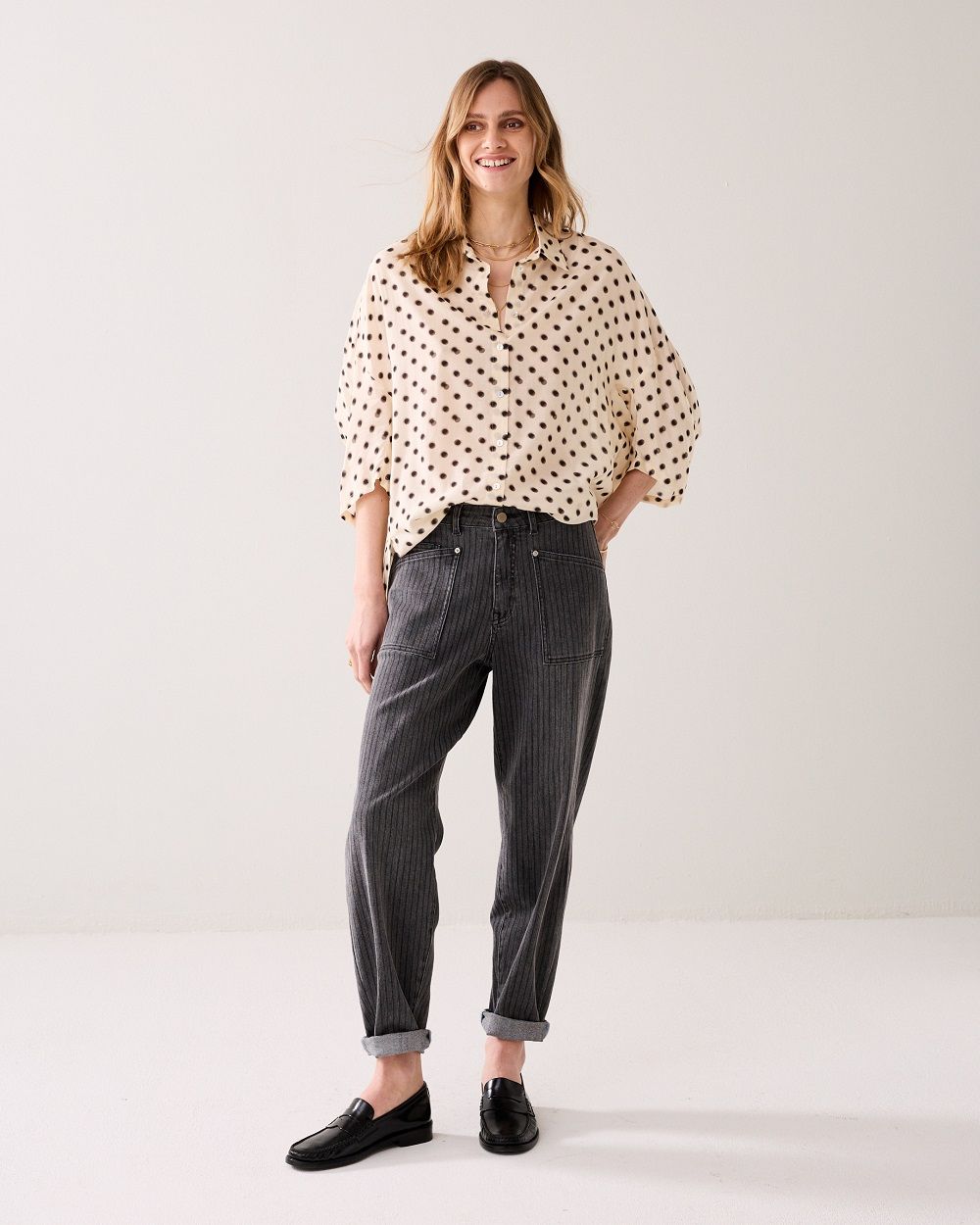 Bluse mit Pünktchen