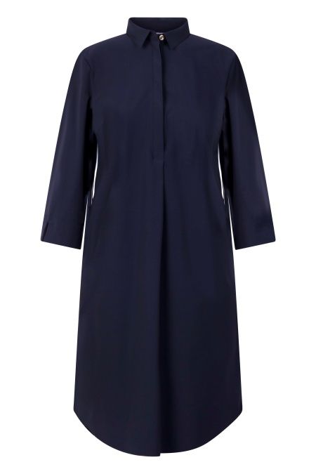 Kleid Mitternachtsblau mit Galonstreifen