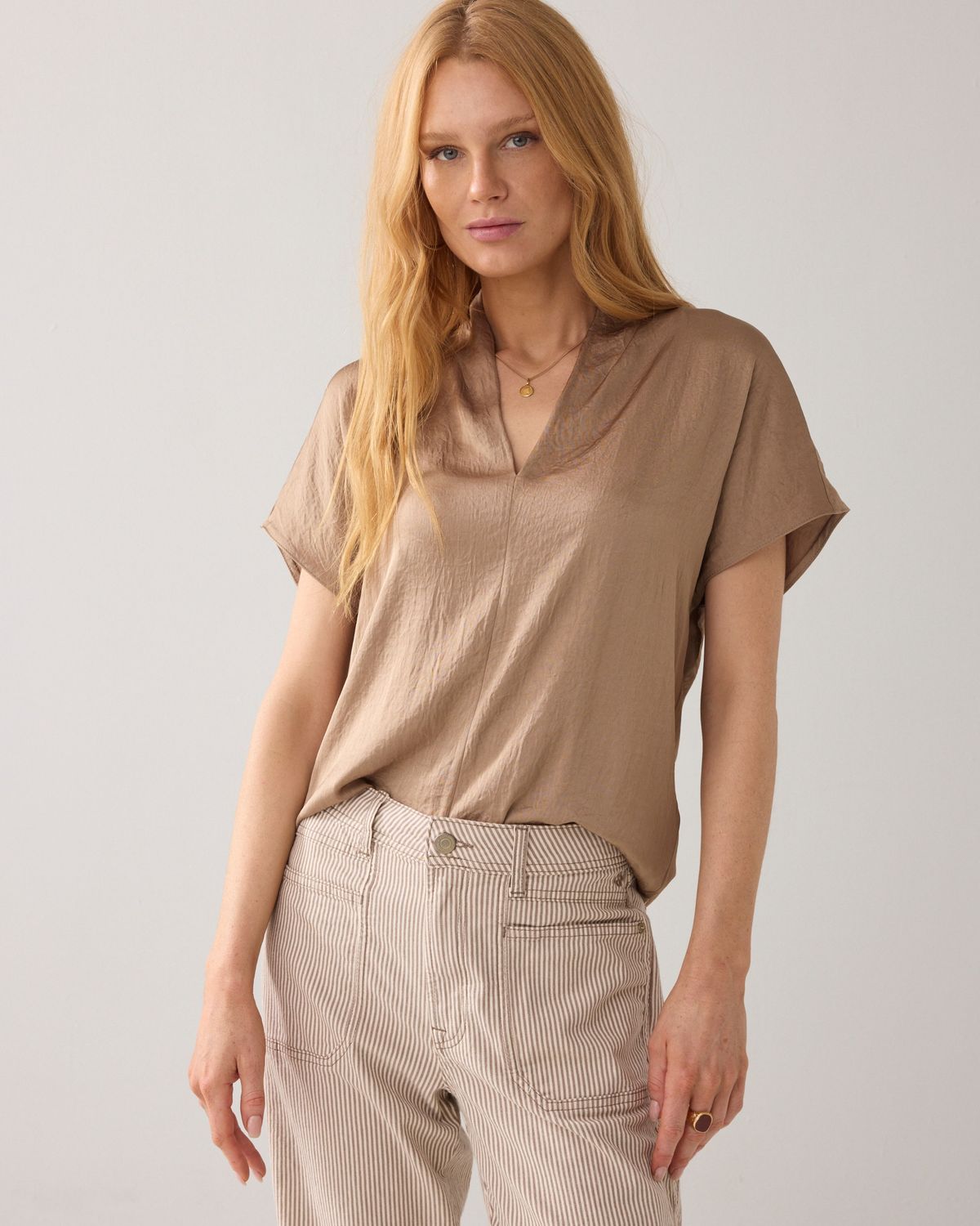 Blusenshirt in Bronze