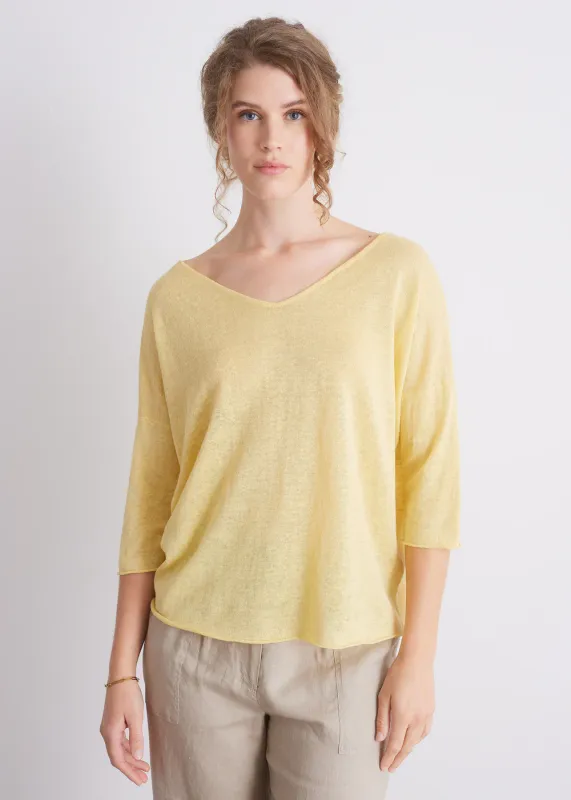 Leinen-Feinstrickpullover