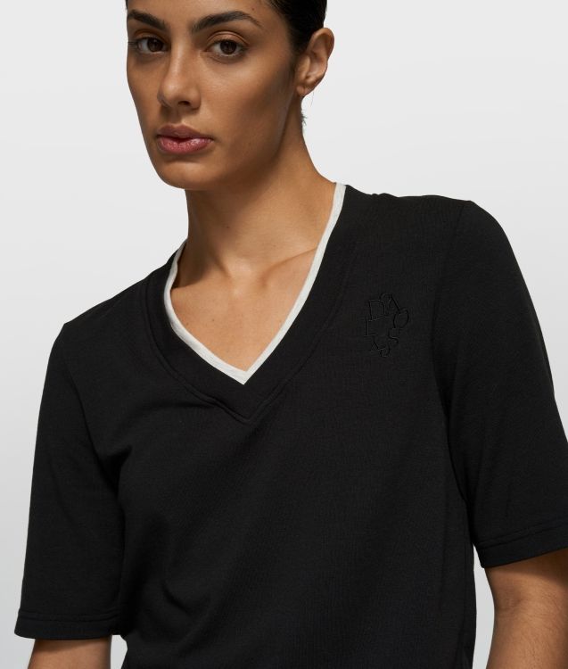 T-Shirt dunkelblau oder Wollweiß meliert