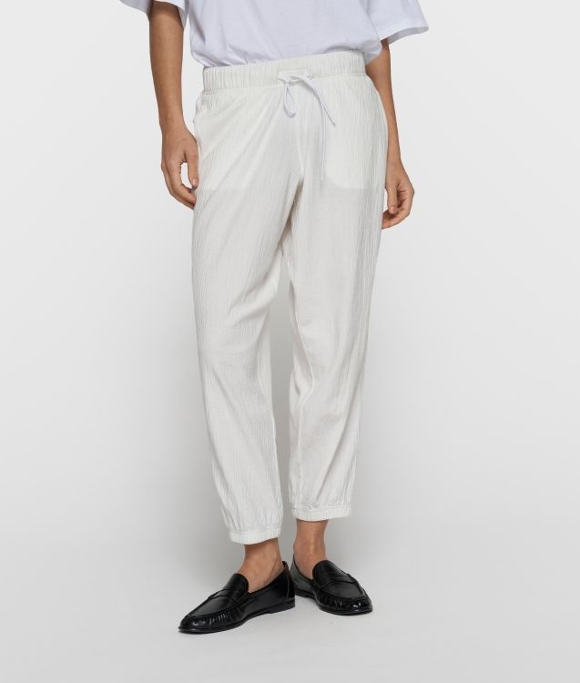 Hose cropped easy jogger Weiß