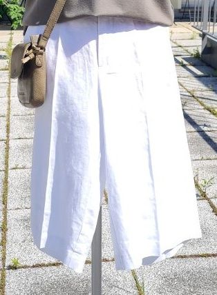 Weiße Leinen-Shorts