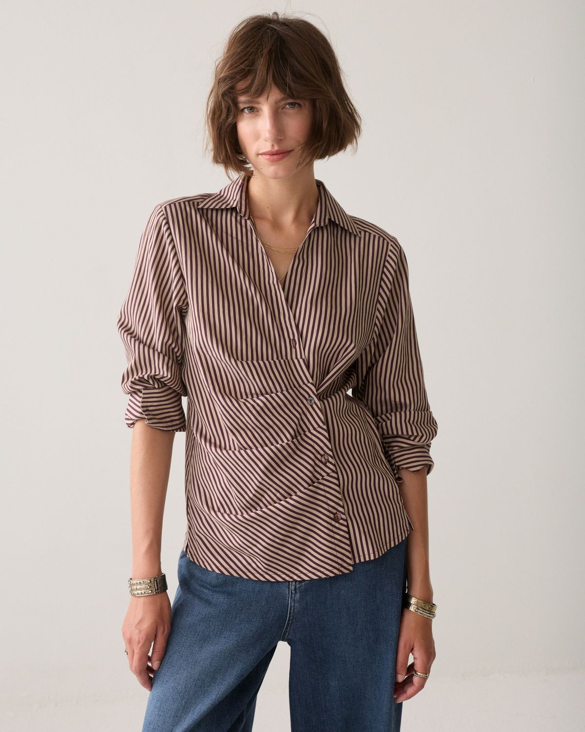Bluse asymmetrisch, gestreift Bluse asymmetrisch, gestreift