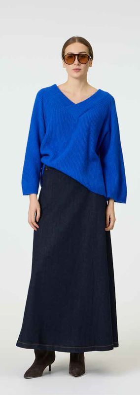 Pullover mit V-Ausschnitt, Royalblau Pullover mit V-Ausschnitt, Royalblau
