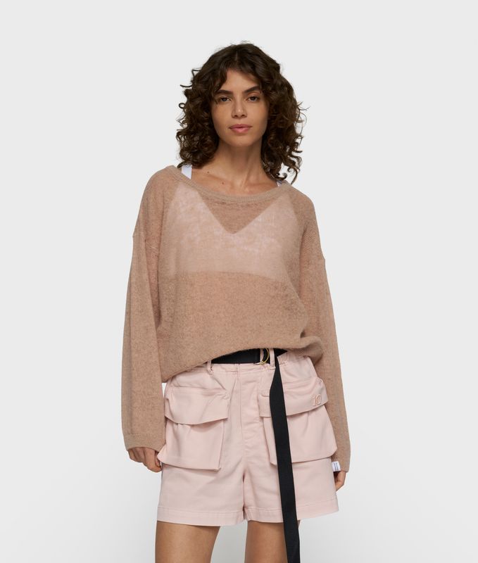 Strick-Pullover, halbtransparent, Fudge