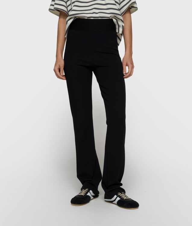 Hose, schmal, Stretch, schwarz