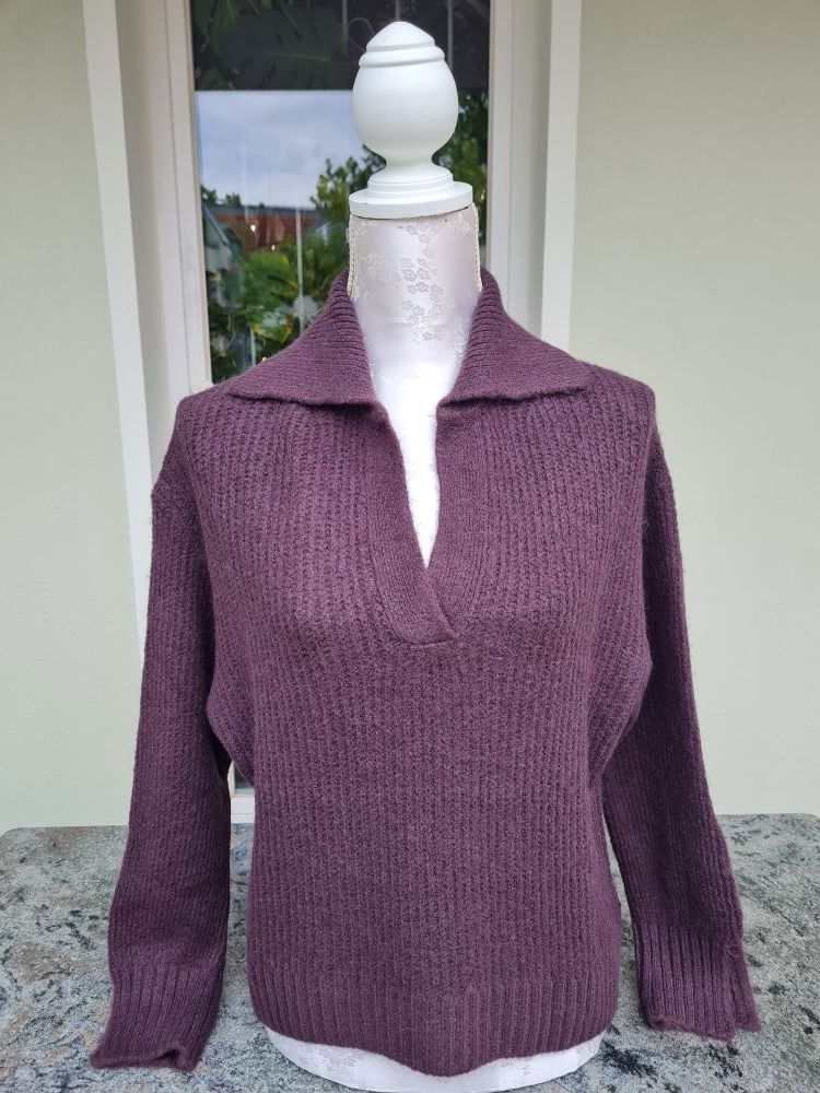 Pullover Polo Aubergine