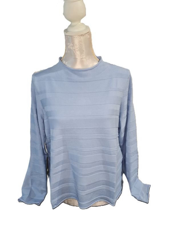 Pullover in sich gemustert, Hellblau Pullover in sich gemustert, Hellblau