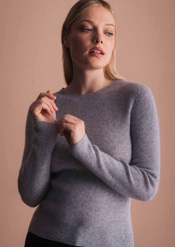 Pullover Rippstrick Kala Graublau Pullover Rippstrick Kala Graublau