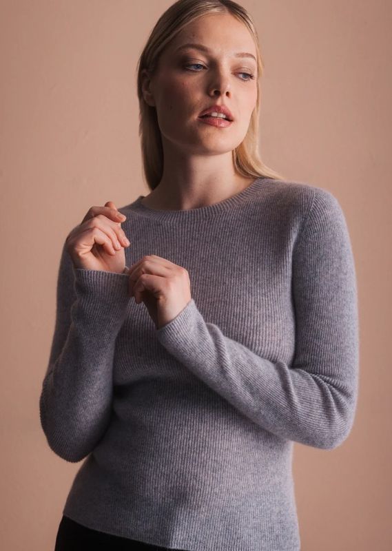 Pullover Rippstrick Kala Graublau Pullover Rippstrick Kala Graublau