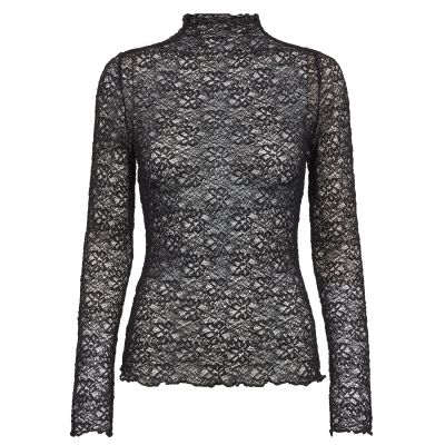 Top halbtransparent Schwarz Top halbtransparent Schwarz