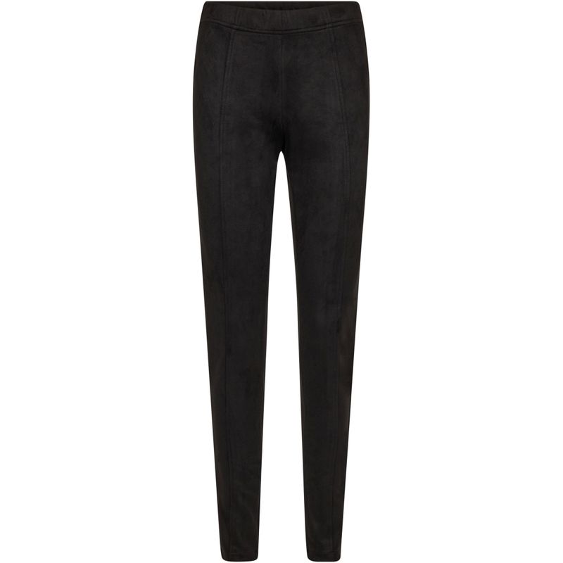 Hose Leggins Wildlederoptik, schwarz