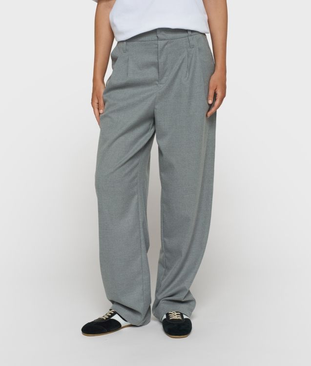 Hose tapared pants grau meliert