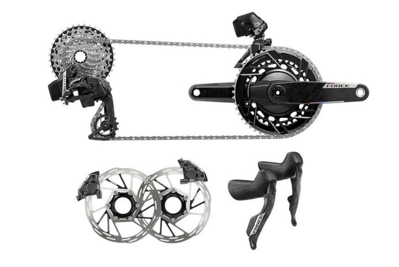 SRAM Force AXS HRD E1 Rennrad Gruppe 2x12 Kurbel 46-33 Zähne