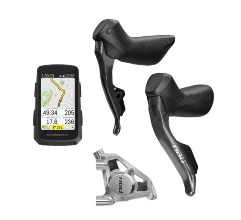 SRAM RED AXS Rennrad Upgrade Kit inklusive HAMMERHEAD Karoo Radcomputer