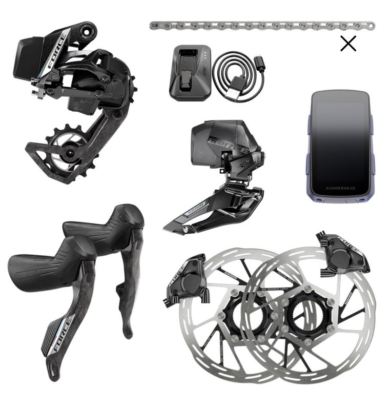 SRAM Force AXS HRD E1 Upgrade Kit inklusive HAMMERHEAD Karoo Radcomputer