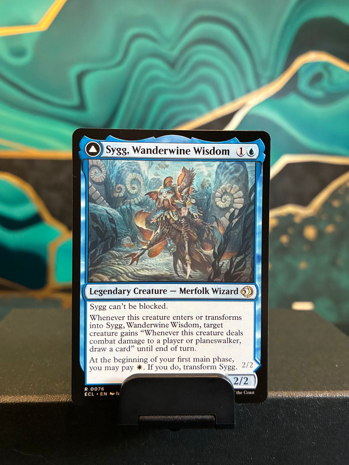 Sygg, Wanderwine Wisdom // Sygg, Wanderbrine Shield  (ECL)