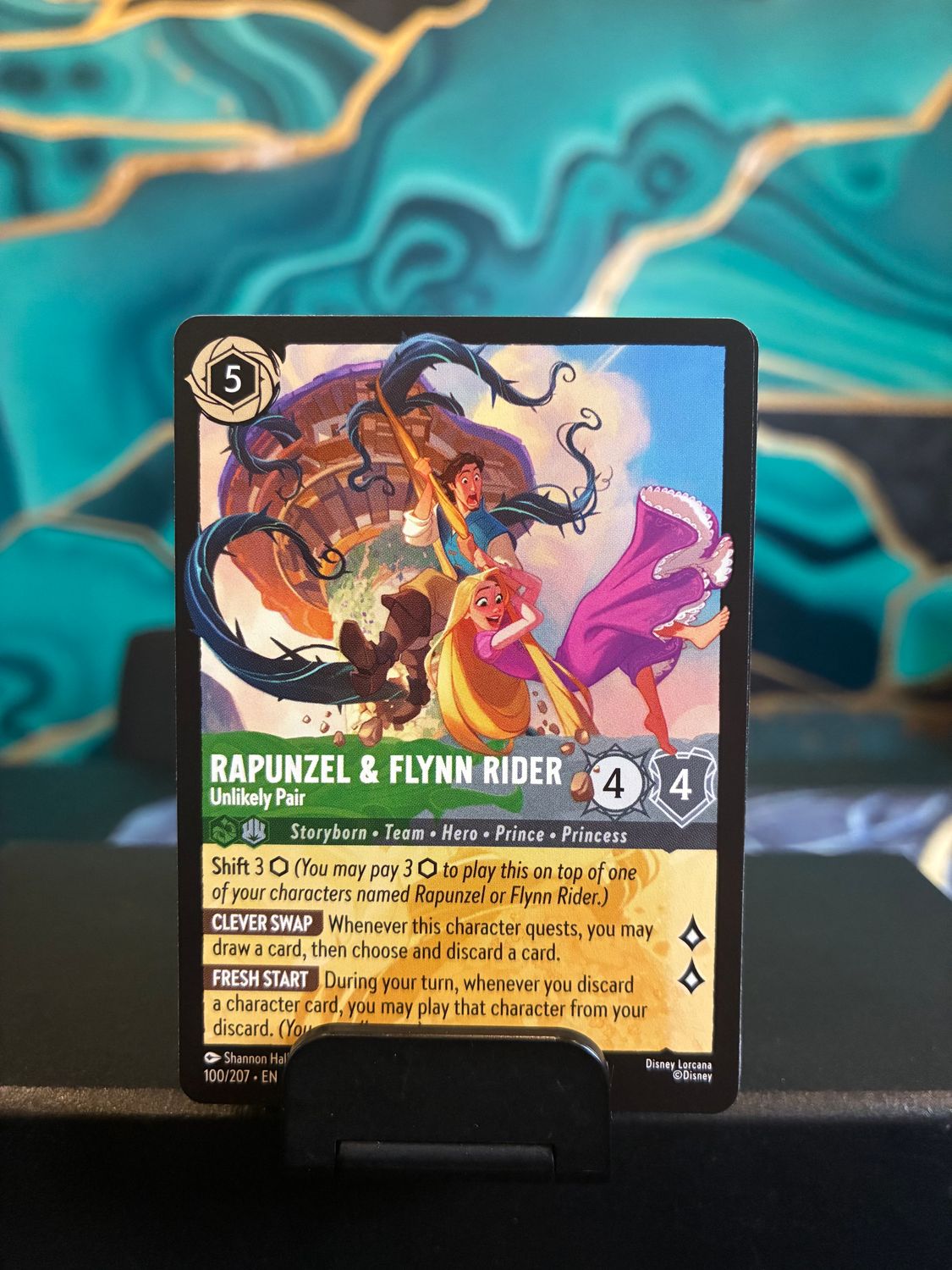 Rapunzel &amp; Flynn Rider - Unlikely Pair  100/207 (AOV)