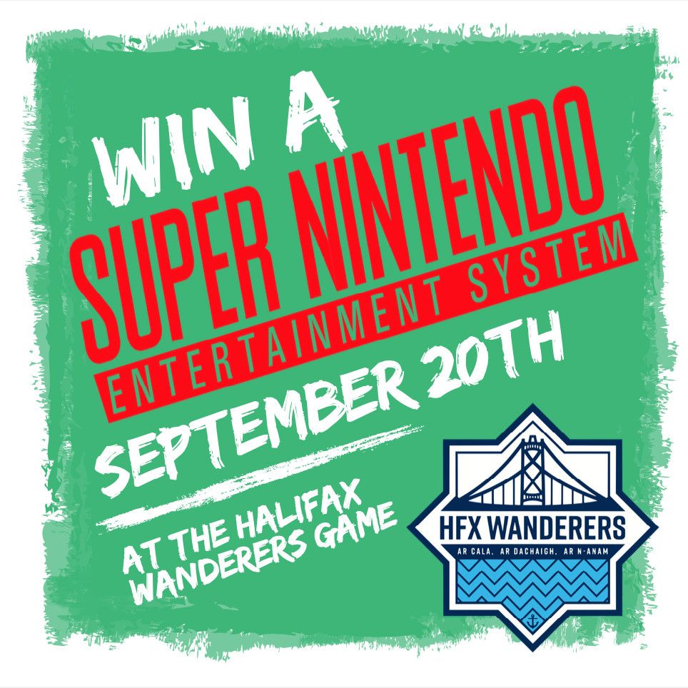 Win a Super Nintendo at the Wanderers September 20th!