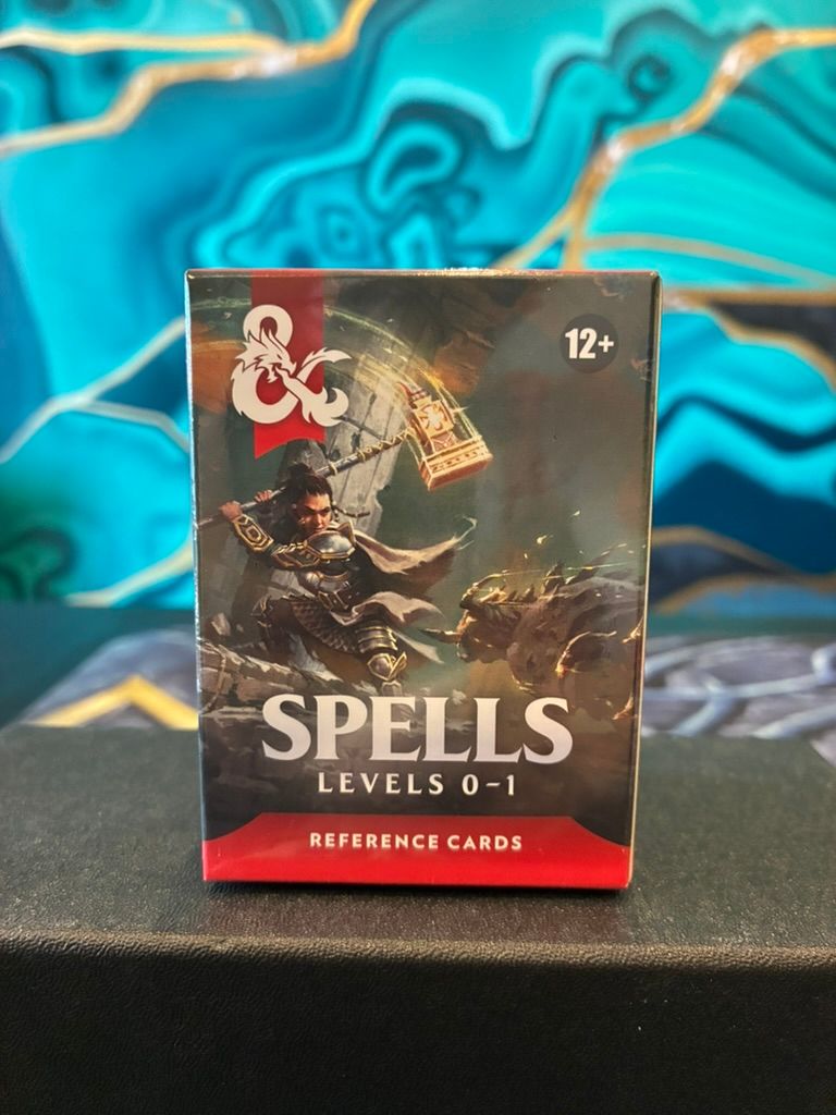 DND RPG REFERENCE CARDS SPELLS 1  (LEVELS 0-1)