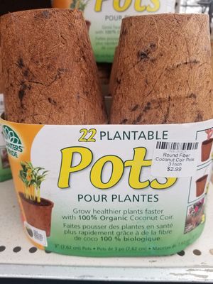 Round Fiber Coconut Coir Pots 3 Inch