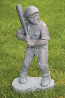 Baseball Batter Boy 30 inch Concrete Statue 7955