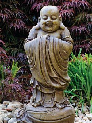 Laughing Hoi Toi Concrete Statue