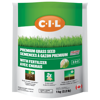 CIL Premium Grass Seed & Fertilizer 1kg 2-5-2