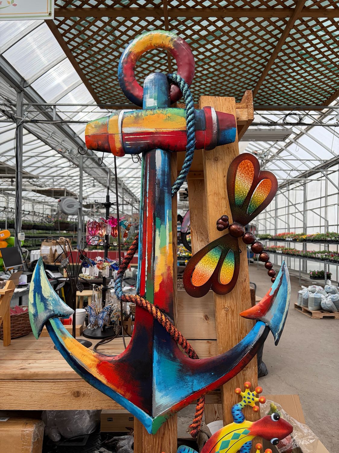 Colorful Metal Anchor Wall Art