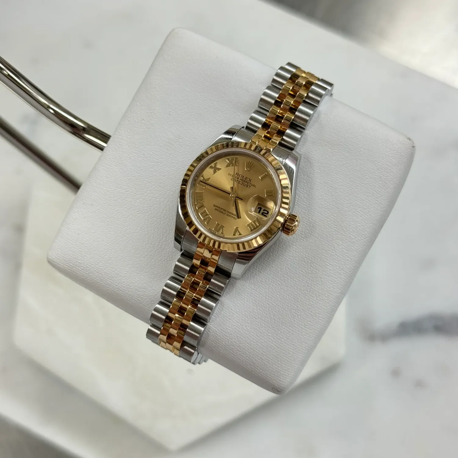 Rolex DateJust 26mm Champagne Roman Dial (Ref. 179173)